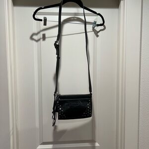 Black Studded Crossbody Bag